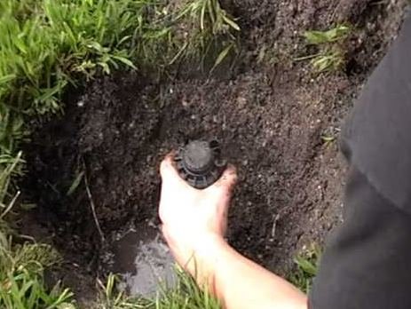 Buried properly the sprinkler heads