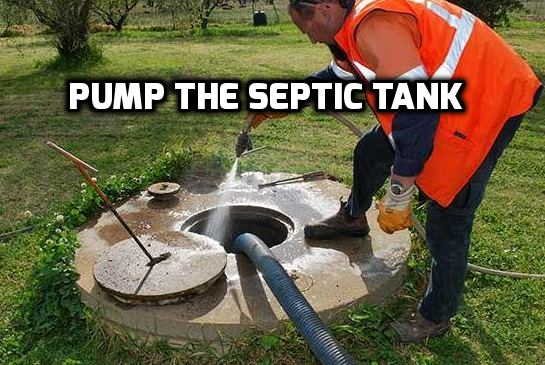 pump the septic tank
