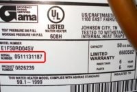 heater water serial number whirlpool sec march read