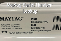 maytag serial number lookup