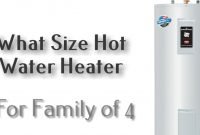 what size hot water heater for family of 4