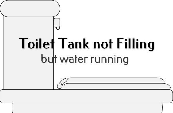 toilet tank not filling but water running