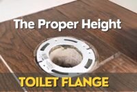 proper height for toilet flange