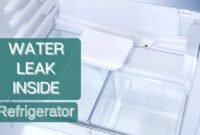 water leak inside refrigerator