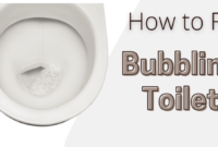 how to fix a bubbling toilet