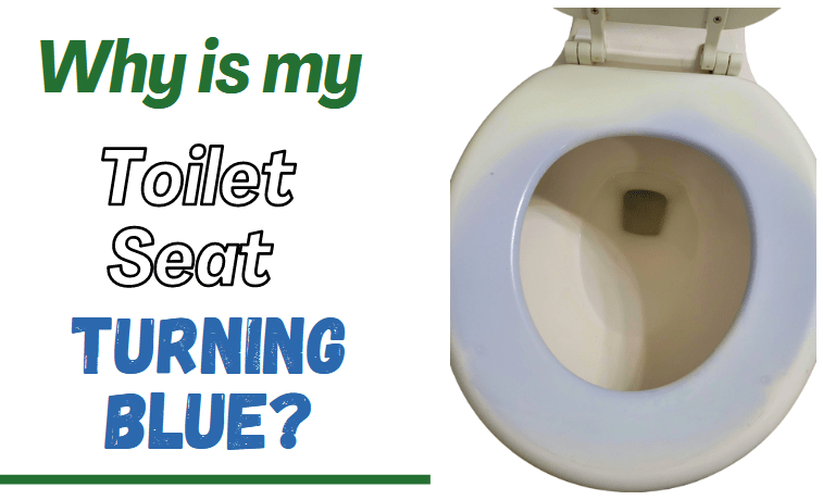 why is my toilet seat turning blue