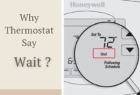 why does my thermostat say wait