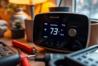 honeywell thermostat flashing heat on