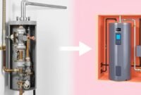 how to convert gas water heater to electric